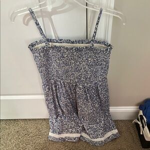 Blue and White Floral Dress
